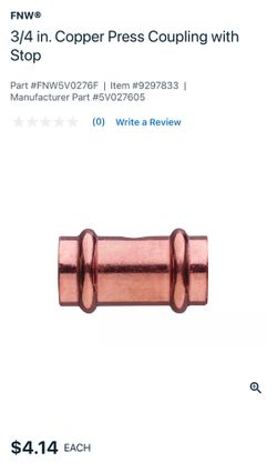 3/4 in. Copper Press Parts