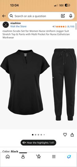 Black Jogger Scrubs