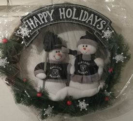 RAIDERS CHRISTMAS WREATH