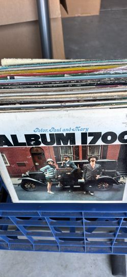 2 crates of records over 100 records