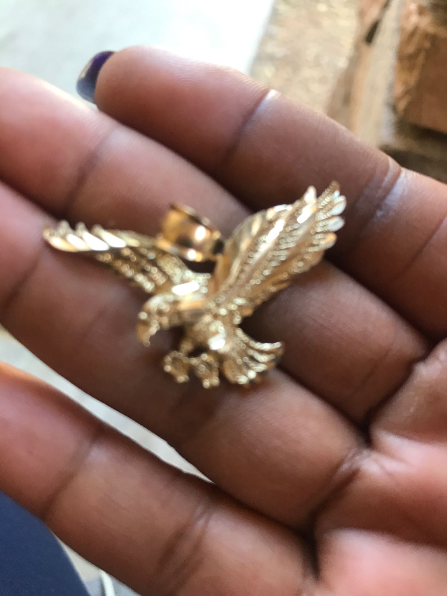 Gold Eagle Charm
