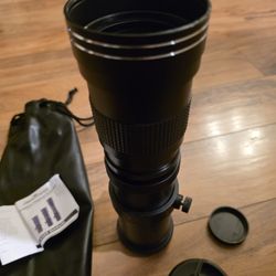 420-800mm f/8 Manual Telephoto Zoom Lens for Canon EOS EF-S DSLR Cameras with T-Mount