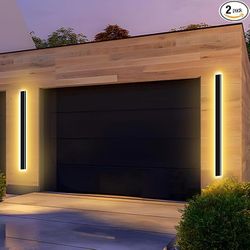 47inch modern exterior wall sconces (warm white) x3