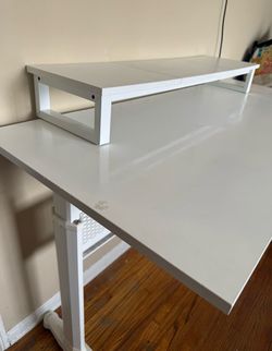 White Standing Up Table without computer stand