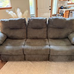 Gray Reclining Couch