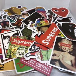 500 Skateboard stickers lot  Assorted vinyl laptop luggage decal door longboard 
