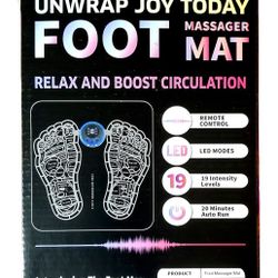 Rechargable Foot Massager Mat w/ Remote 2 in 1 TENS Back/Legs/Foot Gift For You!