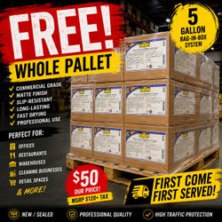 Simoniz Grip Coat Matte Floor Finish – 5 Gallon FREE ALL PALLETE!!!