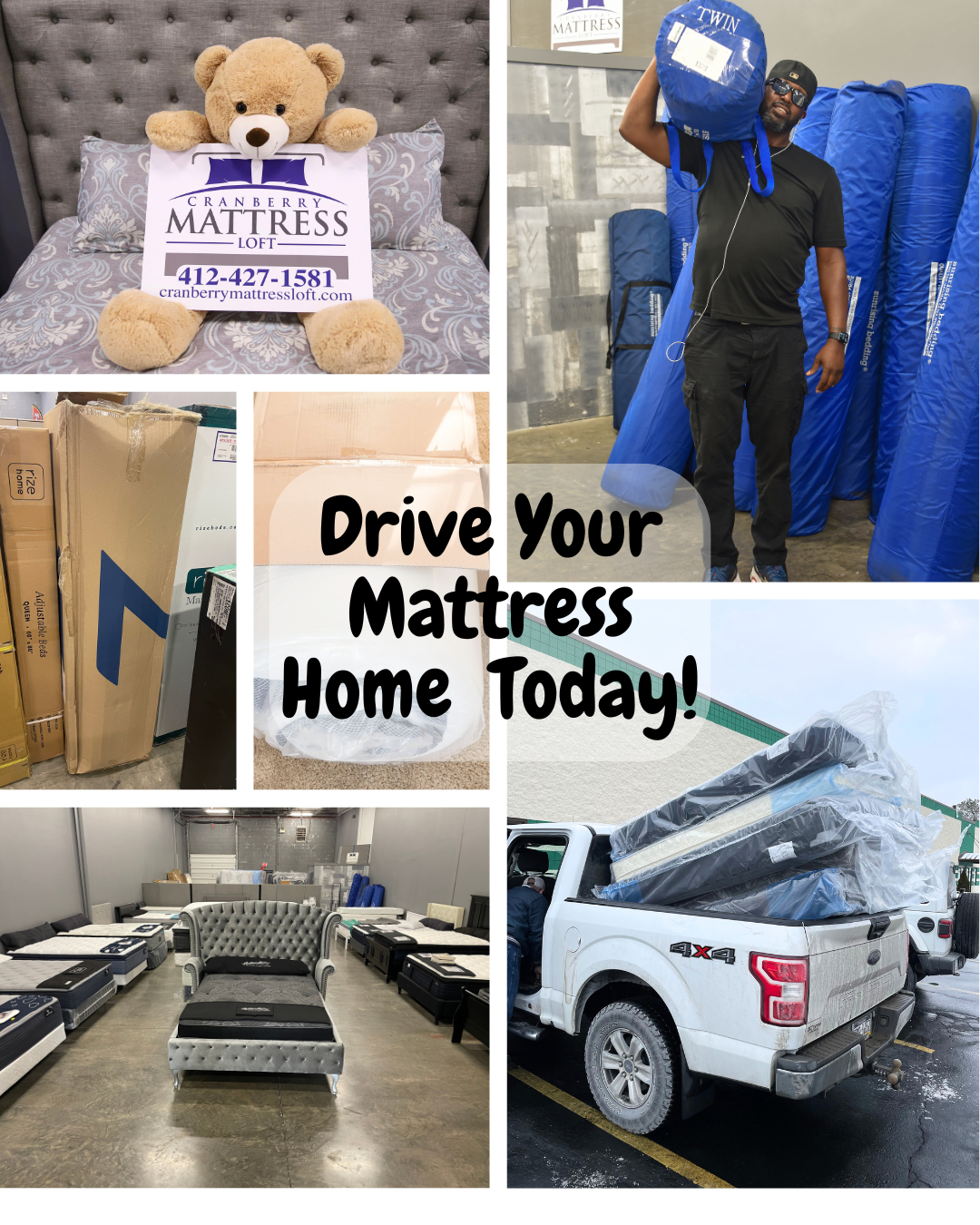 🛏️ Brand New Mattresses – All Sizes – From Cranberry Mattress Loft! 💤