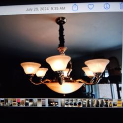 New chandelier in box