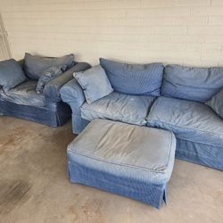 Free Loveseat, Couch, Ottoman!! Pick It Up NOW!