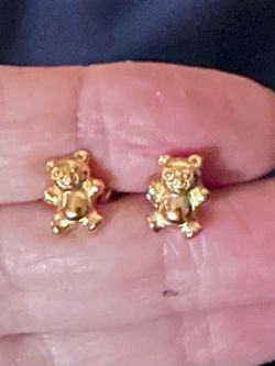 Vintage AVON Girl’s Teddy Bear Earrings