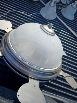 Ceiling fan and chandelier
