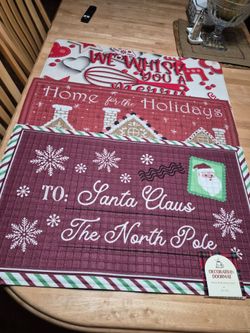 Lot of 3 new Christmas floor mat 18X30
