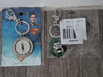 Superman and Marvel Keychains