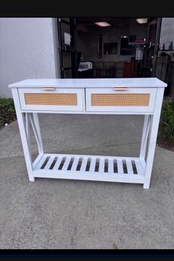 New 39.3"x11.8"x31.5 White Wooden Entryway Console Table