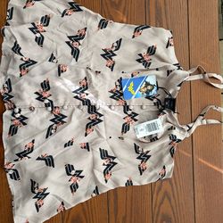 Wonder Woman Peplum spaghetti strip shirt