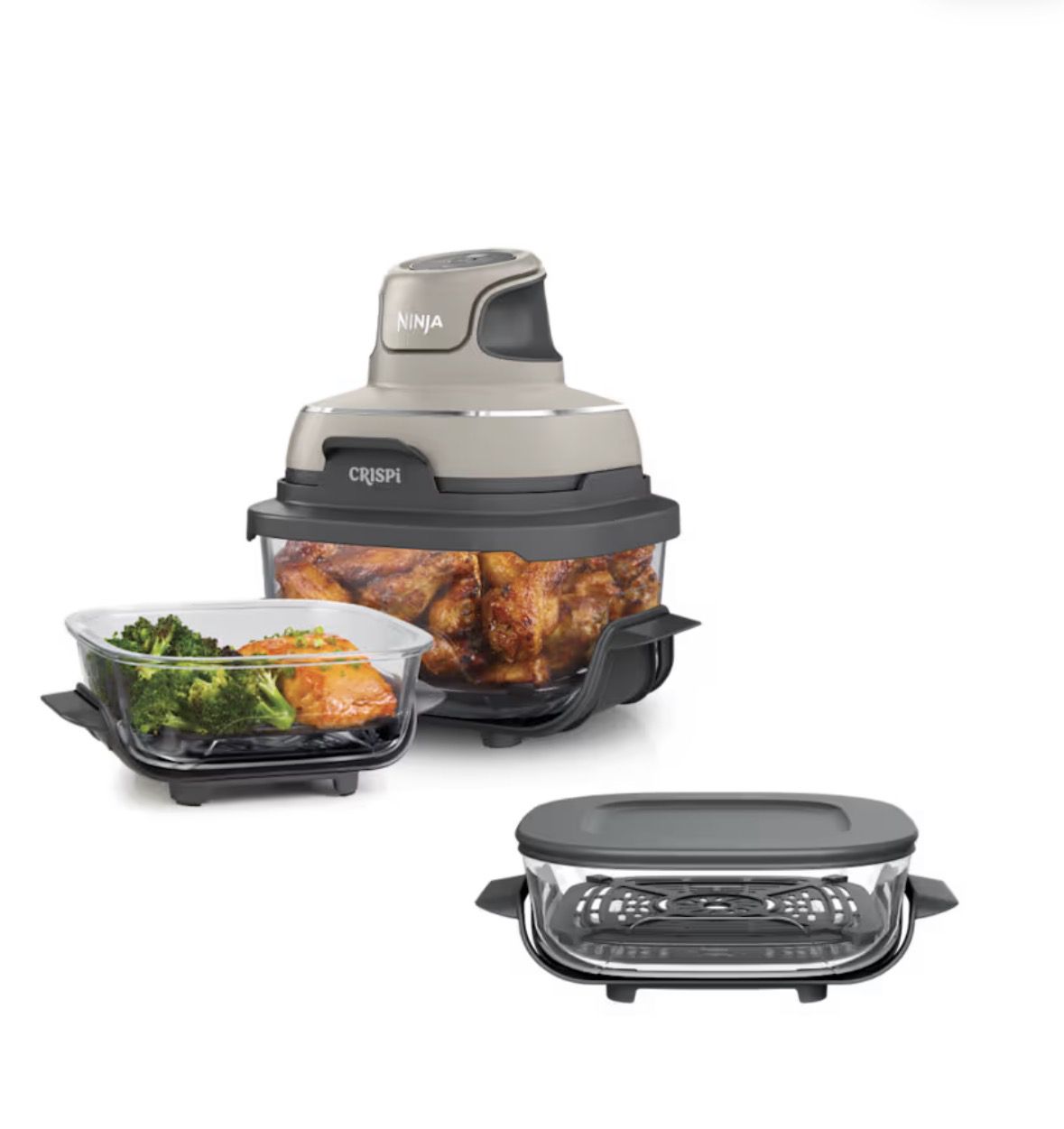 Crispi® 4-in-1 Portable Glass Air Fryer Cooking System