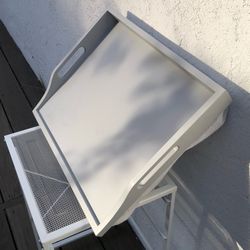 Rossie Home👉🏻Portable Lap Work Eat Serve Tray wDetachable Pillow Grey (Silver Lake)