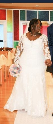Plus Size Modest Wedding Dress Size 20W