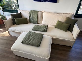 Sixpenny Slipcover for Neva 96” Sofa — in Sage (Green) Cotton Canvas — Brand New, Never Used