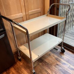 Two-Tier Metal Utility Cart