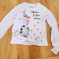 Brand New Disney Frozen Olaf Girls Size 10 -12 Sweatshirt For Sale 