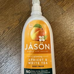 JASON Apricot White Tea Body Wash 30 oz Glowing Skin Gentle Cleanser
