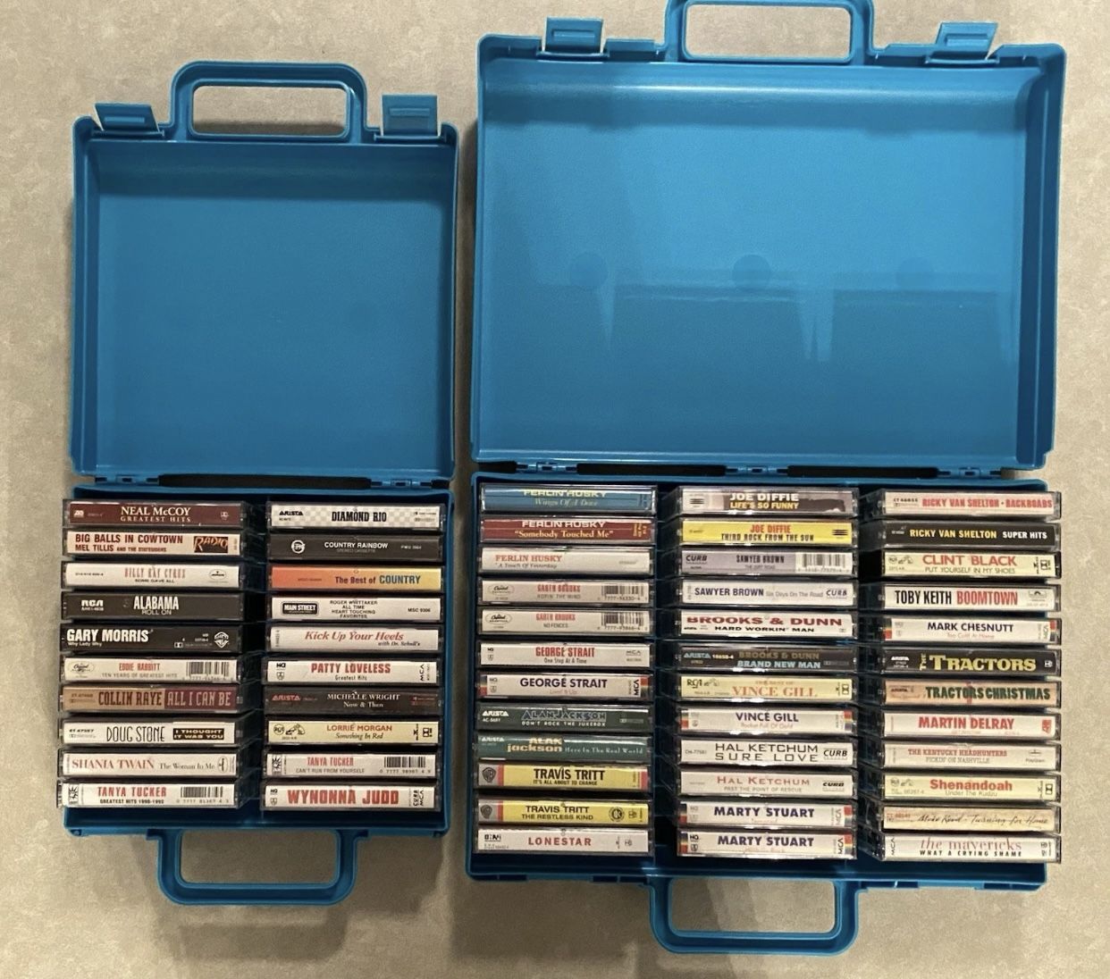 Lot of 56 Country Music Cassettes & Cases Garth, Tractors, Mavericks, Toby Keith