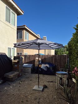 9" FT Solar Light Market Umbrella Patio Color: Black And White Base Not Included 