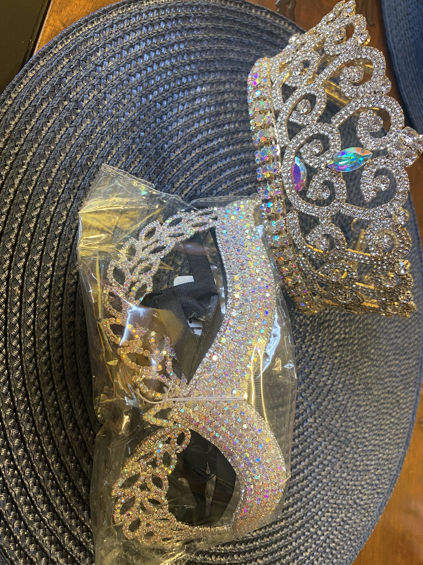 Corona Y Mascada(masquerade)Para Quinceañera o Boda