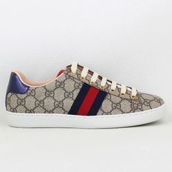 Gucci GG Supreme Monogram Women's Ace Low-Top - Size 38/8W
