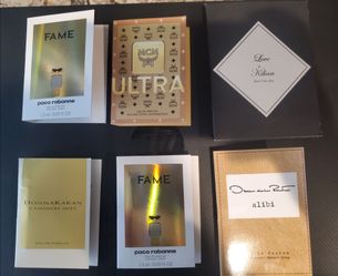 Designer Women's Perfum Sample Lot 6pc- Paco Rabanne, Donna Karan, MCM, Killian Paris, Oscar de la Renta