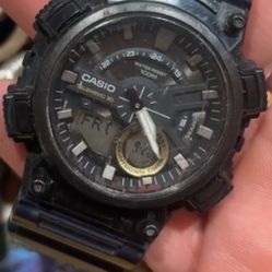 AEQ110BW-9AV Mens Black 100M World Time Digital Sports Analog