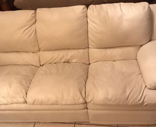 Beautiful White Leather Sofa