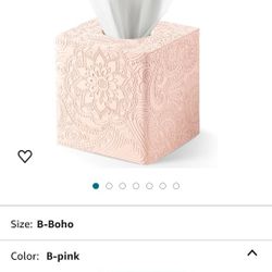 Boho pink tissue Holder 