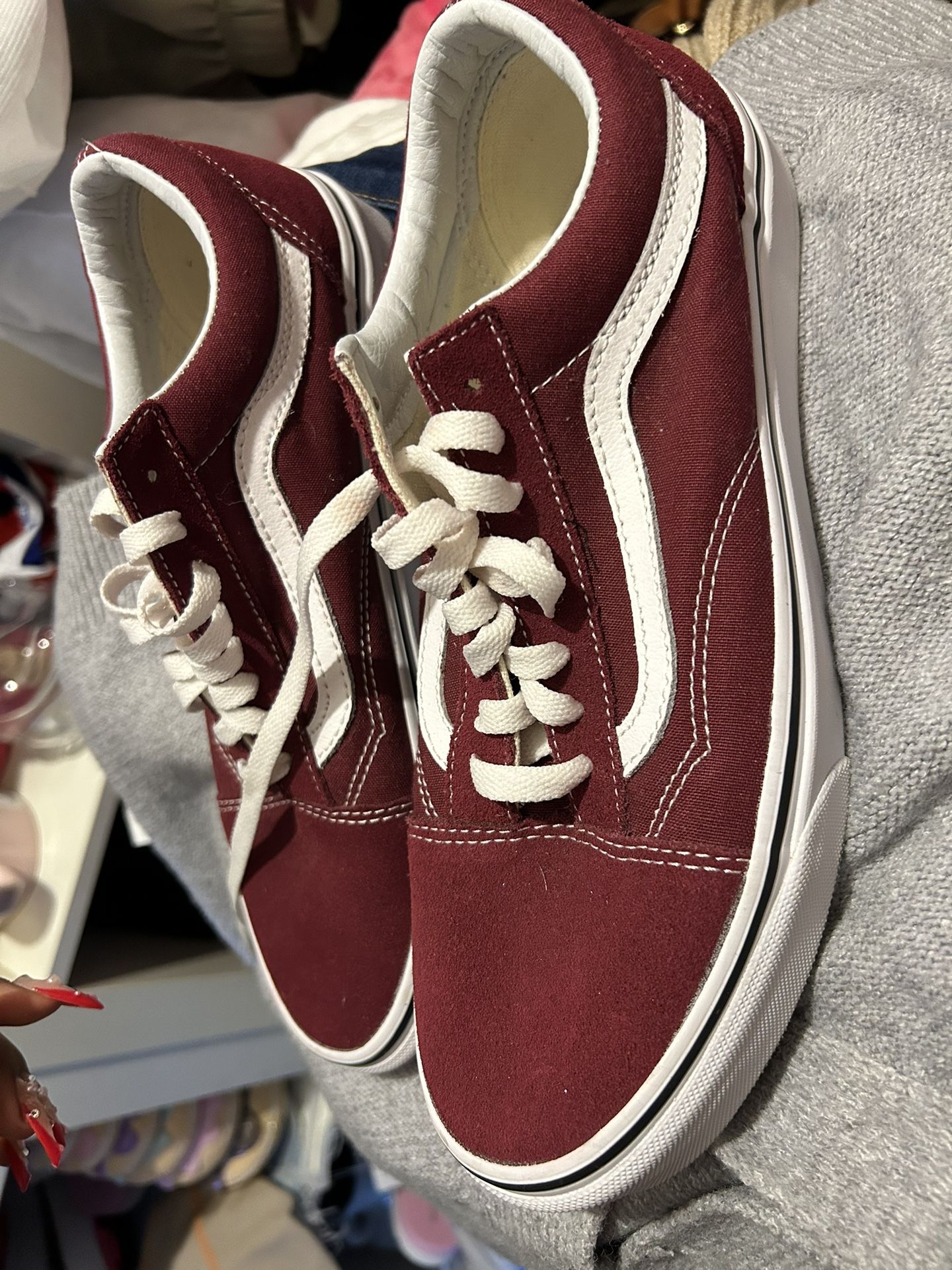 Burgundy Vans