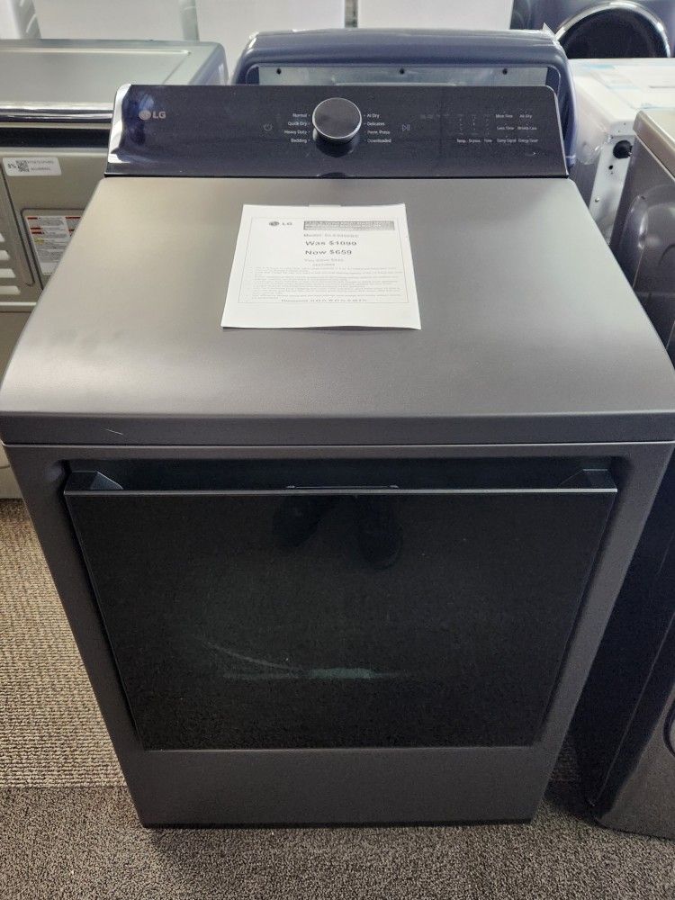 7.3 cu. ft. Vented SMART Electric Dryer in
Matte Black with Easy Load Door and
Sensor Dry Technology