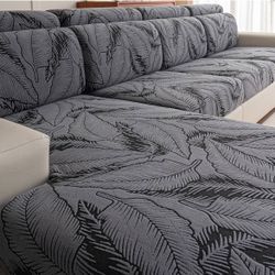 Brand: Cgeluy Sofa Cover Washable Sectional Couch Covers Sofa Slipcovers for 3 Cushion Couch Pet Friendly L Shaped Couch Protector Leaf Printed Covers