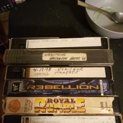 Various Pro Wrestling VHS Tapes For Sale