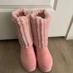 pink ballet boots w/leg warmers 