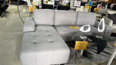 Fabric sectional floor sample $899