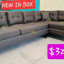 BRAND NEW 2PC SECTIONAL SOFA SET WITH ACCENT PILLOW INCLUDED $329