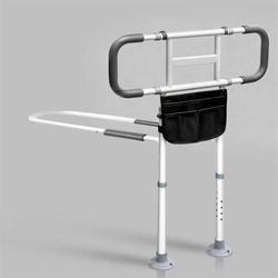 Bed Rails for Elderly Adults Safety, Adjustable Heights Bed Assist Rails for Seniors with Motion Light, Storage Pocket,Handle Handrails & Support Legs