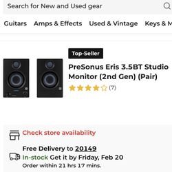 PRESONUS ERIS 3.5BT STUDIO SPEAKERS