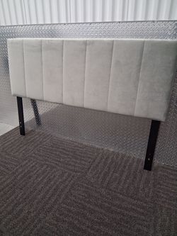 Queen Grey Velvet Headboard