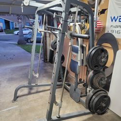 Marcy Guided Squat Rack With Pulleys 