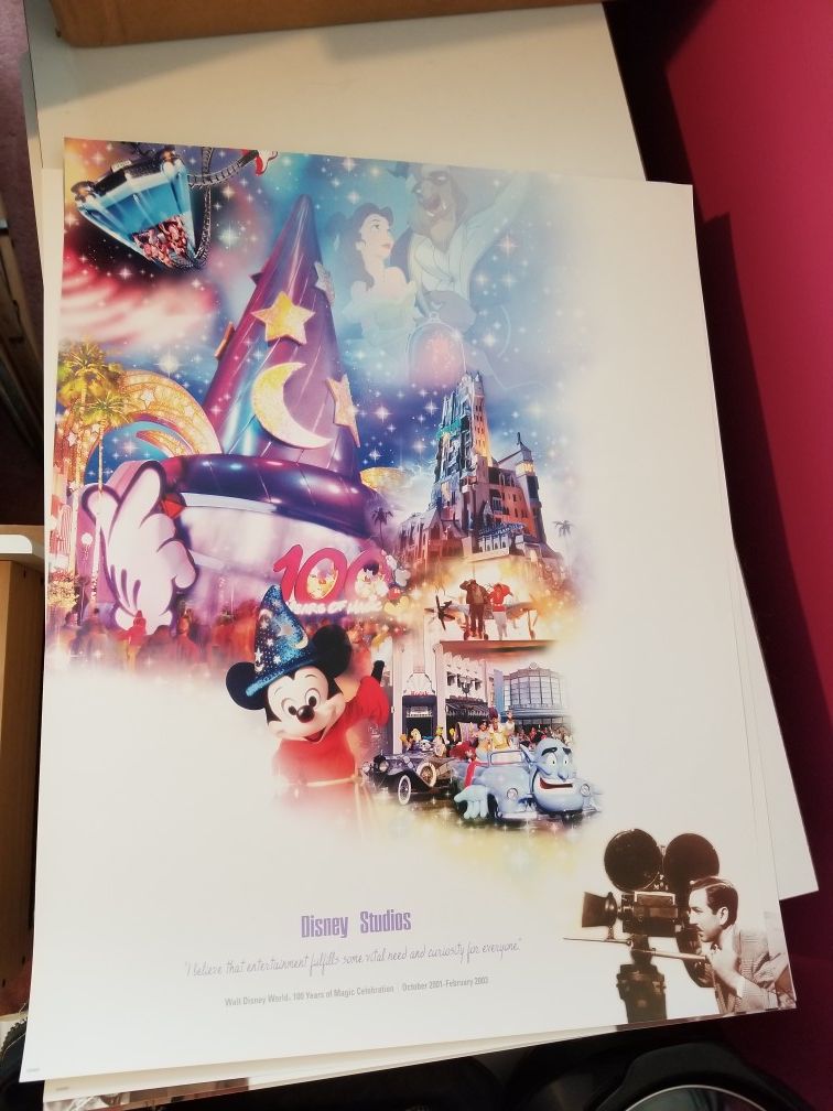 Disney World Parks Posters.