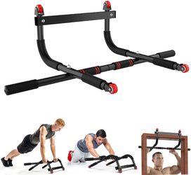Pull Up Bar, Multifunctional Portable Gym System Ab Roller Wheel，Home Gym Exercise Equipment Strength Training Upper Body Workout Bar