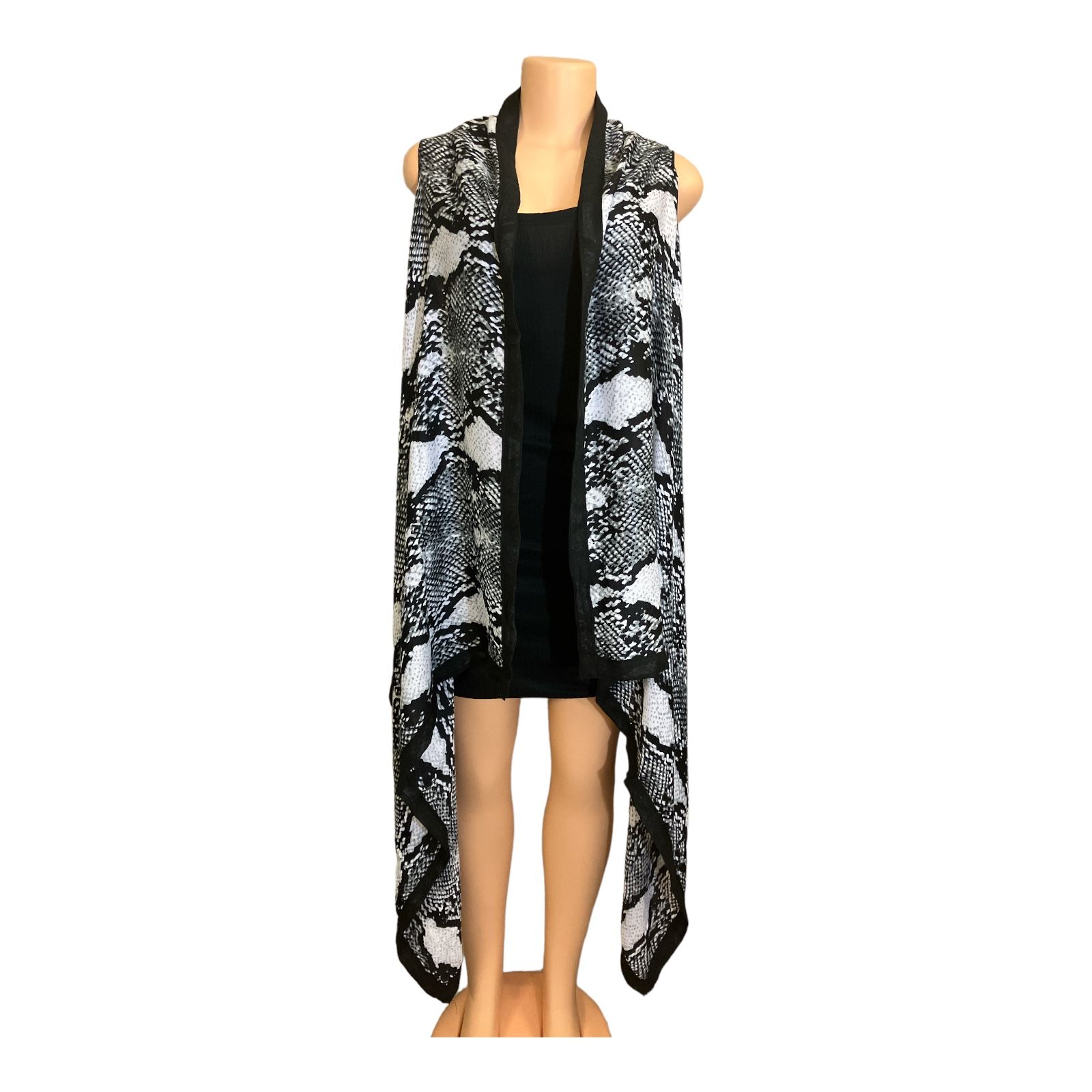 Black Chiffon Vest